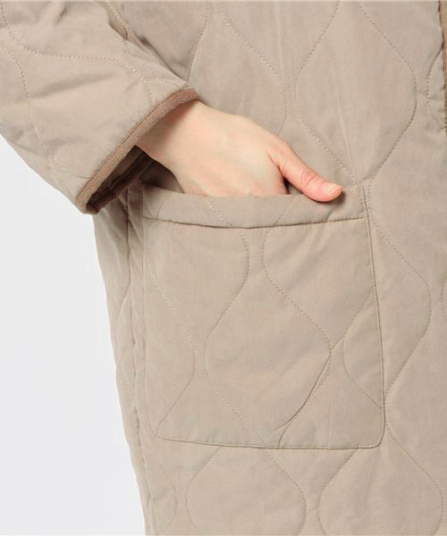 notch.(ノッチ)の「ノーカラーキルティングコート (その他アウター・レディース・カーキオリーブ/キャメル/ネイビー・L/M)」の5枚目の写真