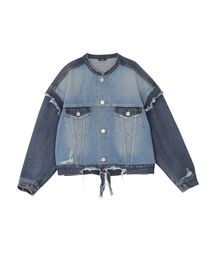 MURUA | ノーカラーGジャン(デニムジャケット)