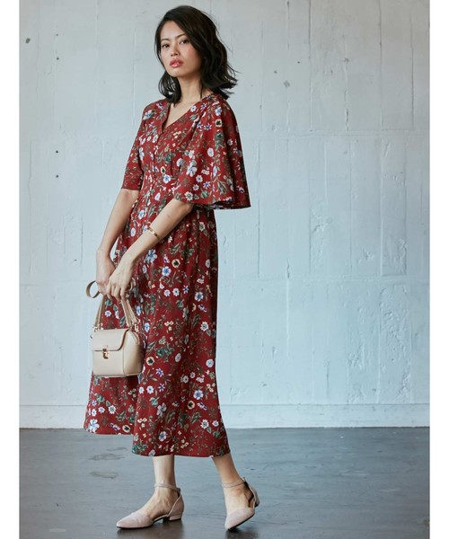 Fabia ファビア の 花柄プリントロングワンピース ワンピース Wear