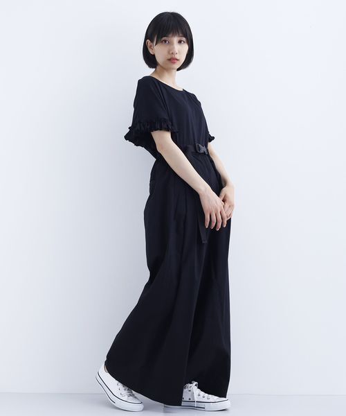 MERLOT(メルロー)の「ナイロンベルト付きワイドパンツ1473(その他パンツ・レディース・ベージュ/オレンジ/ブラック/カーキ・FREE)」の11枚目の写真