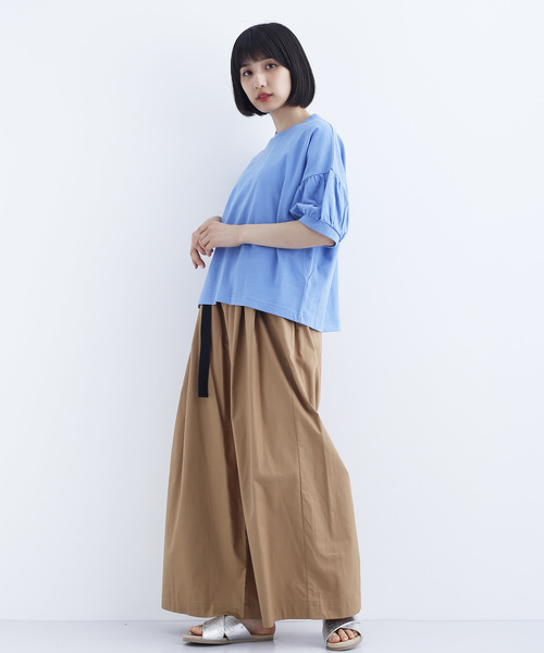 MERLOT(メルロー)の「ナイロンベルト付きワイドパンツ1473(その他パンツ・レディース・ベージュ/オレンジ/ブラック/カーキ・FREE)」の13枚目の写真