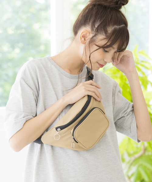 WEGO(ウィゴー)の「WEGO/リングZIPウエストバッグ(ボディバッグ/ウエストポーチ・レディース・ベージュ/ブラック/オレンジ/その他1・FREE)」の18枚目の写真