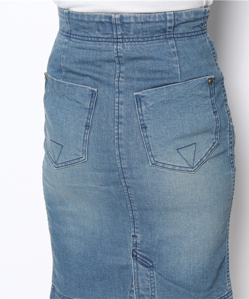 ROSE BUD(ローズバッド)の「S-LSK-13103 FRONT ZIP TIGHT SKIRT(デニムスカート・レディース・ブルー系その他/ブルー・1/2)」の5枚目の写真