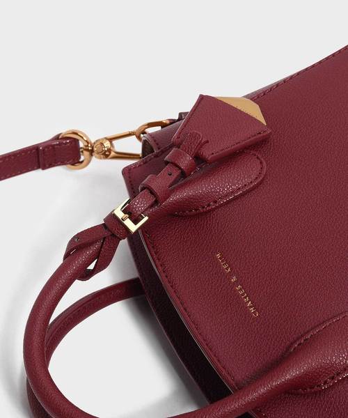 CHARLES & KEITH バッグ CHARLES & KEITH スクエアキルト チェーンハンドルバッグ（Pink