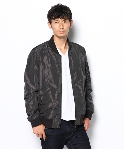 WEGO(ウィゴー)の「WEGO/MA-1(ミリタリージャケット・メンズ・ブラック/ネイビー・MEDIUM/LARGE)」の6枚目の写真