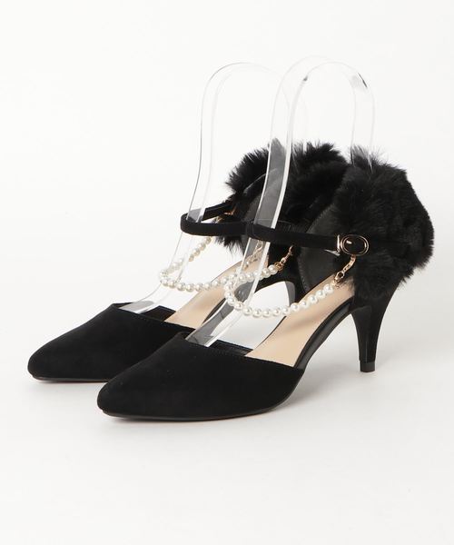 form forma（フォルムフォルマ）の「アーモンドトゥ　ファー付き4WAYパンプス（パンプス・レディース・ブラック/グレー/バーガンディー・36h/37h）」の9枚目の写真