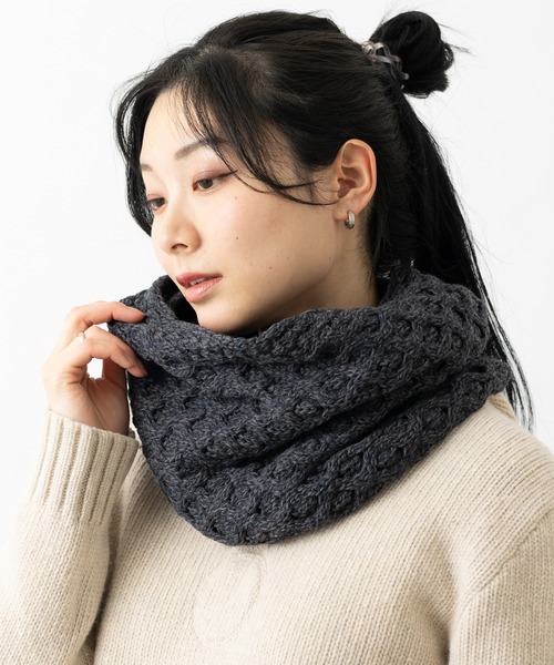 HERMES 100%カシミヤ スヌード HERMES 100%カシミヤ スヌード HERMES エルメス カシミヤ100% マフラー