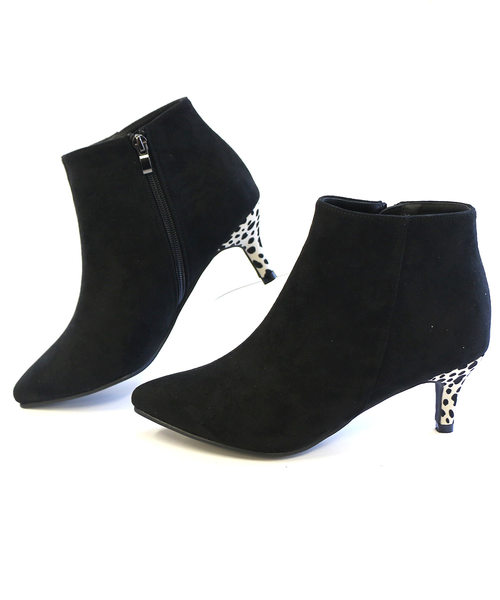 AmiAmi（アミアミ）の「サイドファスナー付きシンプルショートブーツ/6.5cmヒール（ブーツ・レディース・ブラック/ブラウン/グレー/ブラック系その他/パイソン/ブラック系その他2/アニマル/ブラウン系その他/ベージュ・LL/S/M/L）」の8枚目の写真