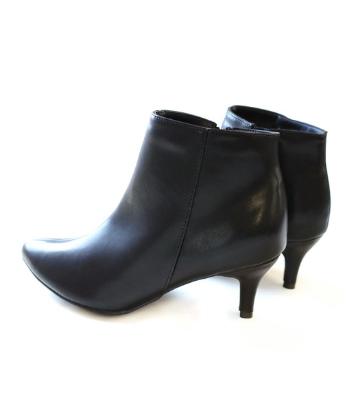 AmiAmi（アミアミ）の「サイドファスナー付きシンプルショートブーツ/6.5cmヒール（ブーツ・レディース・ブラック/ブラウン/グレー/ブラック系その他/パイソン/ブラック系その他2/アニマル/ブラウン系その他/ベージュ・LL/S/M/L）」の12枚目の写真