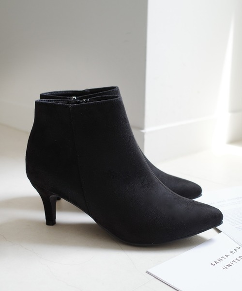 AmiAmi（アミアミ）の「サイドファスナー付きシンプルショートブーツ/6.5cmヒール（ブーツ・レディース・ブラック/ブラウン/グレー/ブラック系その他/パイソン/ブラック系その他2/アニマル/ブラウン系その他/ベージュ・LL/S/M/L）」の13枚目の写真