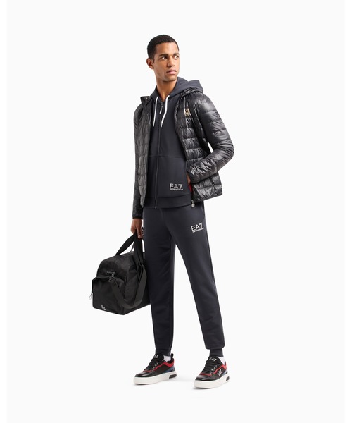 エンポリオ アルマーニ EA7】EA7ロゴ フード付きダウンジャケット