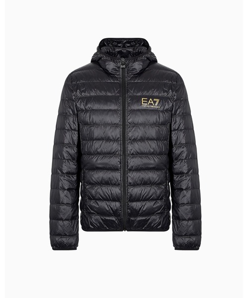 エンポリオ アルマーニ EA7】EA7ロゴ フード付きダウン