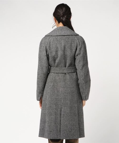 TRUDEA（トルディア）の「プレミアムカシミヤ混 ショールカラーコート（その他アウター・レディース・チャコールグレー/ブラック/ベージュ/ホワイト×ブラック・SMALL/MEDIUM/LARGE）」の10枚目の写真