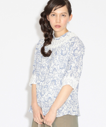 BEAMS BOY | ○BEAMS BOY / プリント 襟袖 レース ヴィンテージ(シャツ/ブラウス)