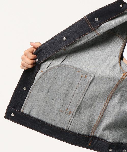 La TOTALITE（ラトータリテ）の「T.YAMAI PARIS デニムジャケット◆（デニムジャケット・レディース・ネイビー・FREE）」の5枚目の写真