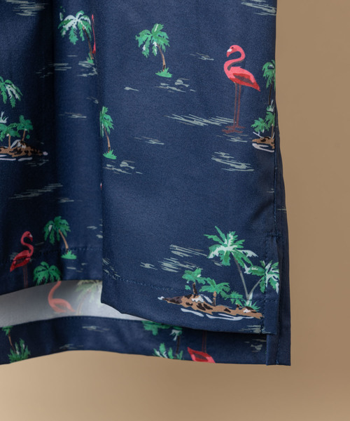 YARD PLUS（ヤードプリュス）の「YARD PLUS フラミンゴアロハシャツ（シャツ/ブラウス・メンズ・ベージュ/ネイビー・MEDIUM/LARGE）」の7枚目の写真