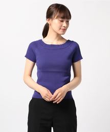オフカラー前後2WAYリブニットプルオーバー