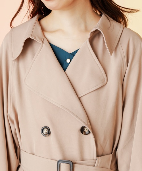 natural couture(ナチュラルクチュール)の「バックギャザートレンチコート(トレンチコート・レディース・ブラウン系その他/ブラウン/ベージュ・FREE)」の18枚目の写真
