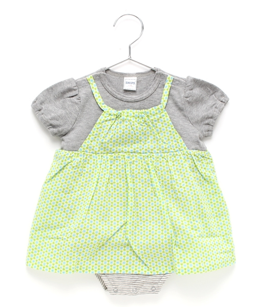 SHIPS(シップス)の「SHIPS KIDS:フラワー スカート ロンパース(ロンパース・キッズ・ライトグリーン/ネイビー・70/80)」の1枚目の写真