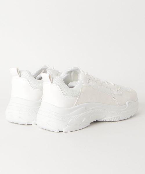 AAA+（サンエープラス）の「『AAA+/サンエープラス』ボリュームソールダッドスニーカー【m】（スニーカー・メンズ・ブラック/グリーン系その他/ブラック×グレー/ブラック×ブラック/ホワイト・40/41/43/42/44）」の6枚目の写真