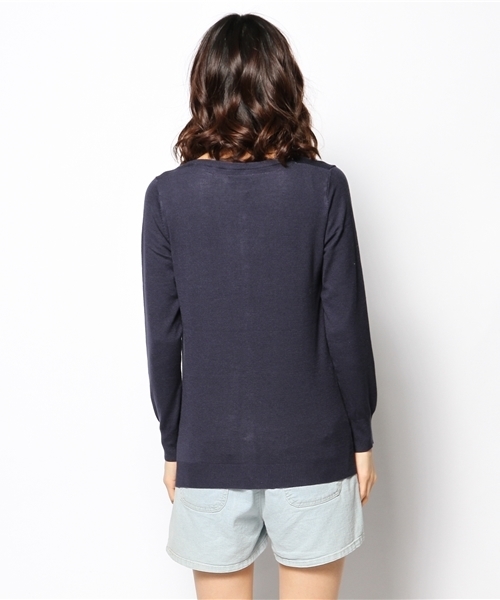 DISCOAT（ディスコート）の「【Discoat】メタル釦カーディガン（カーディガン/ボレロ・レディース・ホワイト系その他/レモンイエロー/オフホワイト/ブラック系その他/ネイビー・ﾌﾘ-）」の8枚目の写真