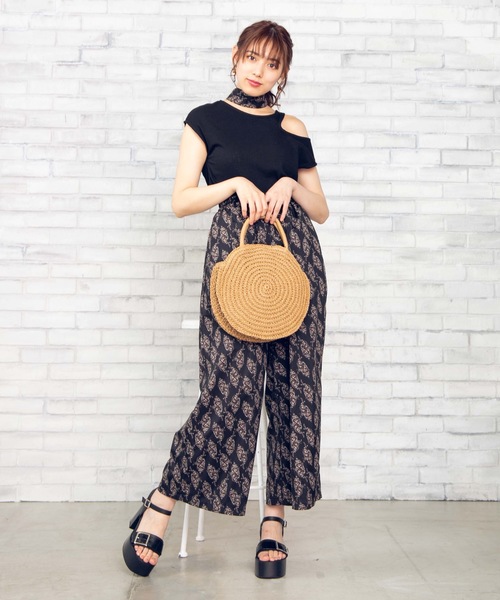 WEGO（ウィゴー）の「WEGO/ペイズリーワイドパンツ（スラックス・レディース・その他1/その他2・FREE）」の5枚目の写真