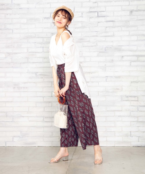 WEGO（ウィゴー）の「WEGO/ペイズリーワイドパンツ（スラックス・レディース・その他1/その他2・FREE）」の6枚目の写真