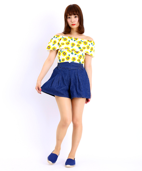 WEGO（ウィゴー）の「WEGO/ボリュームキュロット（その他パンツ・レディース・ホワイト/インディゴブルー/ストライプ・FREE）」の13枚目の写真