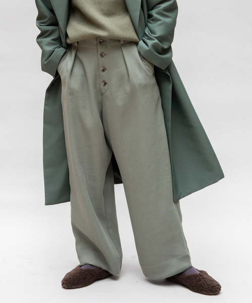 Liyoca（リヨカ）の「【Liyoca】カルゼワイドパンツ（その他パンツ・レディース・ブラック/カーキ/キャメル・38/36）」の3枚目の写真