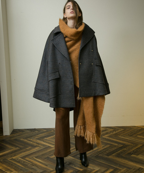 セール】ダブルフェイスワイドスリーブケープコート【MAISON SPECIAL