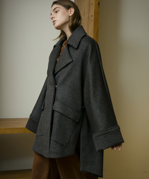 セール】ダブルフェイスワイドスリーブケープコート【MAISON SPECIAL