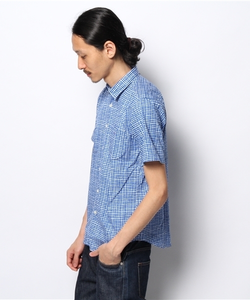 B:MING by BEAMS(ビーミングバイビームス)の「○ビーミング by ビームス / フリーハンドチェックシャツ(シャツ/ブラウス・メンズ・ネイビー/ブルー・X-LARGE/LARGE/MEDIUM/SMALL)」の4枚目の写真
