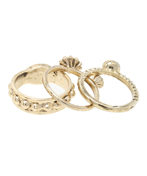 SMELLY（スメリー）の「SMELLY リングセット（リング・レディース・ブルー/クリア/オレンジ・ONE）」の5枚目の写真