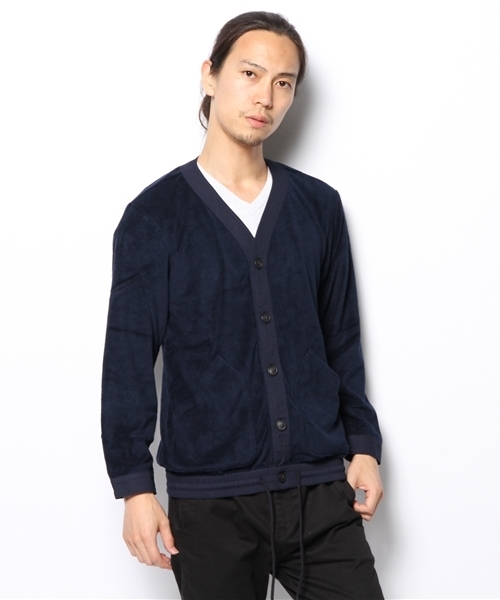 AMERICAN RAG CIE（アメリカンラグシー）の「AMERICAN RAG CIE パイルコーチカーディガン 108-ANB-M141-CT104∴（カーディガン/ボレロ・メンズ・ベージュ/ネイビー・1/2）」の13枚目の写真