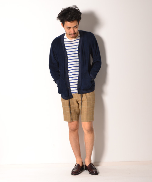 AMERICAN RAG CIE（アメリカンラグシー）の「AMERICAN RAG CIE パイルコーチカーディガン 108-ANB-M141-CT104∴（カーディガン/ボレロ・メンズ・ベージュ/ネイビー・1/2）」の16枚目の写真