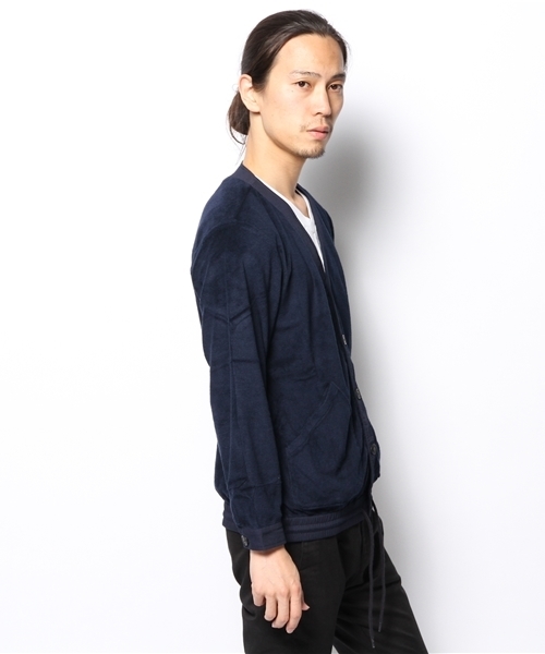 AMERICAN RAG CIE（アメリカンラグシー）の「AMERICAN RAG CIE パイルコーチカーディガン 108-ANB-M141-CT104∴（カーディガン/ボレロ・メンズ・ベージュ/ネイビー・1/2）」の7枚目の写真