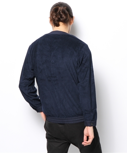 AMERICAN RAG CIE（アメリカンラグシー）の「AMERICAN RAG CIE パイルコーチカーディガン 108-ANB-M141-CT104∴（カーディガン/ボレロ・メンズ・ベージュ/ネイビー・1/2）」の8枚目の写真