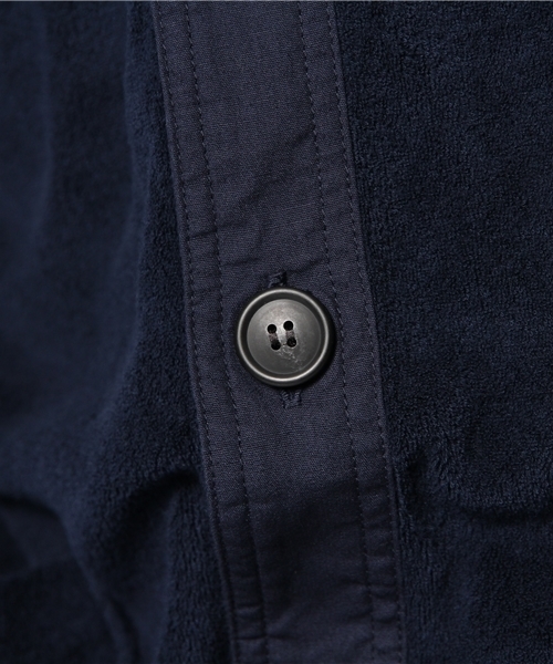 AMERICAN RAG CIE（アメリカンラグシー）の「AMERICAN RAG CIE パイルコーチカーディガン 108-ANB-M141-CT104∴（カーディガン/ボレロ・メンズ・ベージュ/ネイビー・1/2）」の3枚目の写真