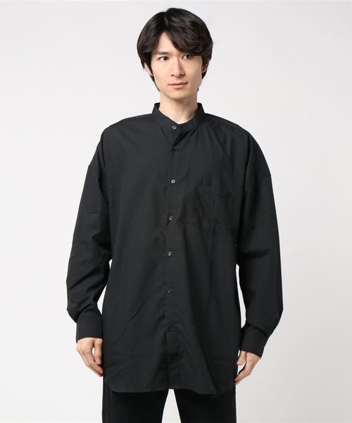UP START（アップスタート）の「バンドカラービッグシルエットシャツ（シャツ/ブラウス・メンズ・ブラック/オフホワイト/グレー系その他/ベージュ系その他/ブルー系その他/ピンク系その他・MEDIUM/LARGE）」の8枚目の写真