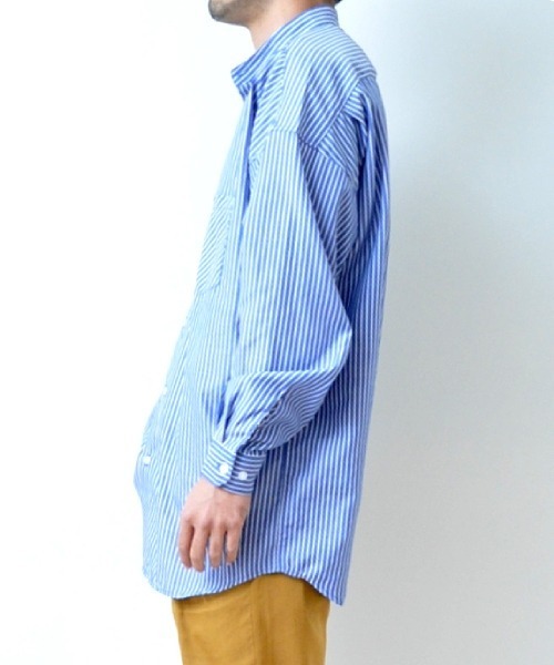 UP START（アップスタート）の「バンドカラービッグシルエットシャツ（シャツ/ブラウス・メンズ・ブラック/オフホワイト/グレー系その他/ベージュ系その他/ブルー系その他/ピンク系その他・MEDIUM/LARGE）」の21枚目の写真