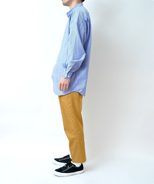 UP START（アップスタート）の「バンドカラービッグシルエットシャツ（シャツ/ブラウス・メンズ・ブラック/オフホワイト/グレー系その他/ベージュ系その他/ブルー系その他/ピンク系その他・MEDIUM/LARGE）」の15枚目の写真