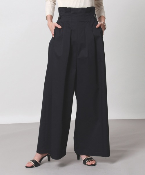 Zozotown限定アイテムあり きれいめハンサム ハイウエストワイドパンツ