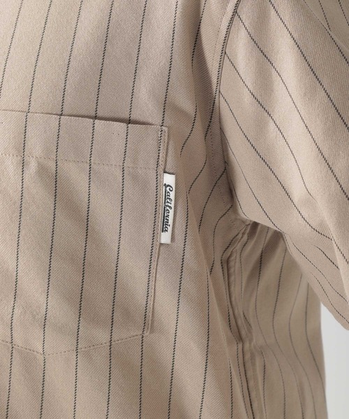 BAYFLOW（ベイフロー）の「TRワイドストライプシャツ（シャツ/ブラウス・メンズ・ベージュ/ネイビー/オフホワイト・SMALL/MEDIUM/LARGE）」の15枚目の写真