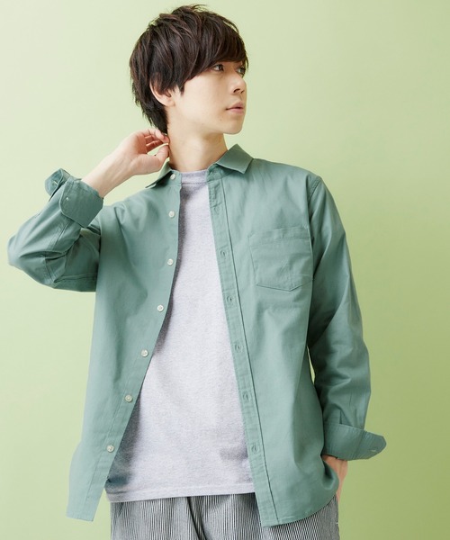 MONO-MART（モノマート）の「レギュラーカラー ストレッチリネンシャツ L/S (Natural cotton linen fabric)（シャツ/ブラウス・メンズ・ブラック/ベージュ/ネイビー/ブラウン/オフホワイト/ブラック系その他/グリーン系その他/ブルー系その他/オレンジ系その他・S/M/L）」の6枚目の写真