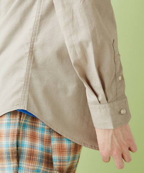 MONO-MART（モノマート）の「レギュラーカラー ストレッチリネンシャツ L/S (Natural cotton linen fabric)（シャツ/ブラウス・メンズ・ブラック/ベージュ/ネイビー/ブラウン/オフホワイト/ブラック系その他/グリーン系その他/ブルー系その他/オレンジ系その他・S/M/L）」の14枚目の写真