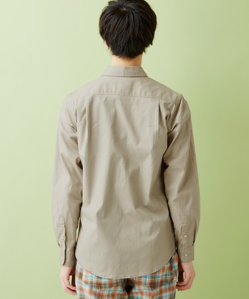 MONO-MART（モノマート）の「レギュラーカラー ストレッチリネンシャツ L/S (Natural cotton linen fabric)（シャツ/ブラウス・メンズ・ブラック/ベージュ/ネイビー/ブラウン/オフホワイト/ブラック系その他/グリーン系その他/ブルー系その他/オレンジ系その他・S/M/L）」の18枚目の写真