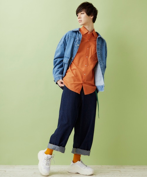 レギュラーカラー ストレッチリネンシャツ L/S (Natural cotton