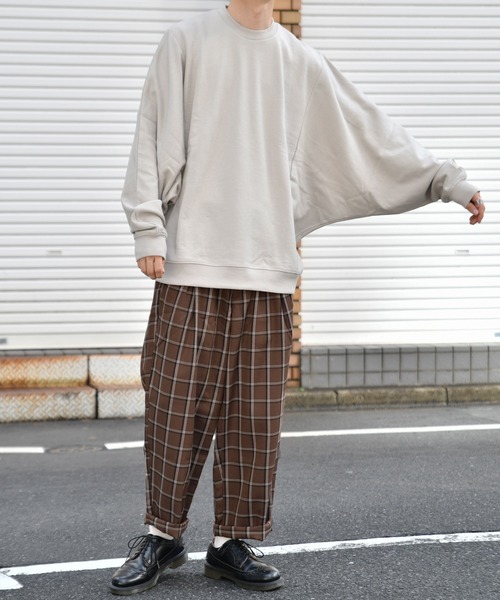 kutir（クティール）の「裏毛ドルマンスリーブスウェット/トレーナー（スウェット・メンズ・チャコールグレー/パープル/グレー/オレンジ/グリーン・MEDIUM/LARGE）」の10枚目の写真