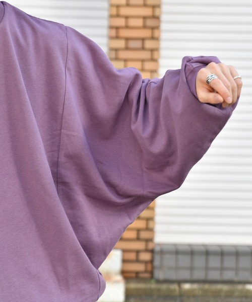 20AW 定価2.1万 ATTACHMENT メリル裏起毛ドルマンカットソー 4 小さいサイズ]ホールガーメント(R)ドルマンスリーブニット（長袖