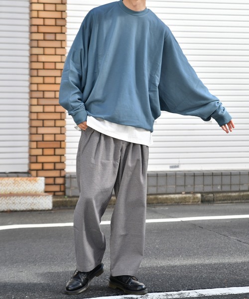 kutir（クティール）の「裏毛ドルマンスリーブスウェット/トレーナー（スウェット・メンズ・チャコールグレー/パープル/グレー/オレンジ/グリーン・MEDIUM/LARGE）」の17枚目の写真